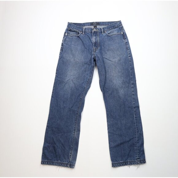Vtg Y2K Sean John Mens 34x32 Faded Baggy Fit Wide Leg Denim Jeans Blue Cotton - Picture 1 of 14